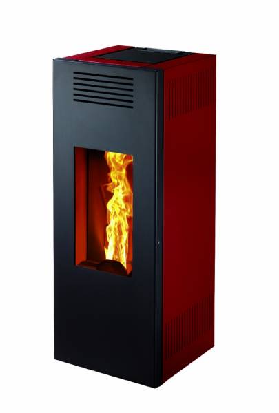 poêle à granulé deville rubia rouge atrier d'eco saint maximin dans le var